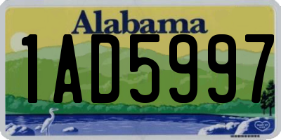 AL license plate 1AD5997