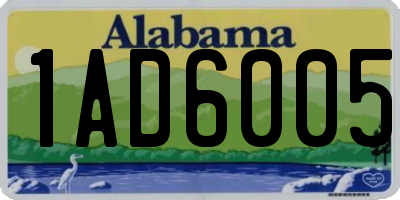 AL license plate 1AD6005