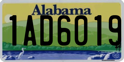 AL license plate 1AD6019