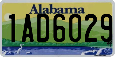 AL license plate 1AD6029