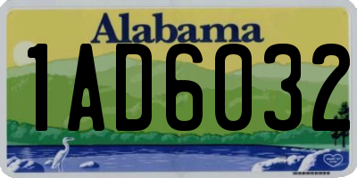AL license plate 1AD6032