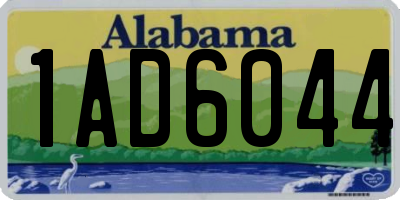 AL license plate 1AD6044