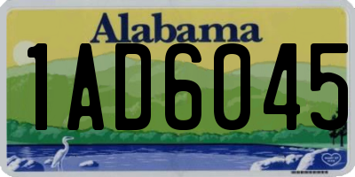 AL license plate 1AD6045