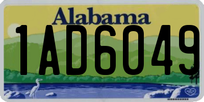 AL license plate 1AD6049
