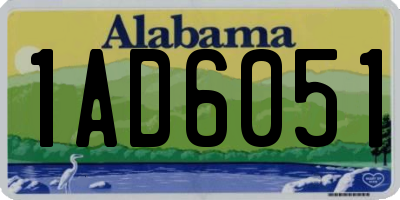AL license plate 1AD6051
