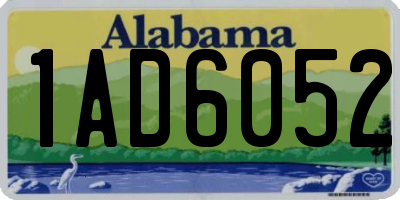 AL license plate 1AD6052