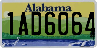 AL license plate 1AD6064