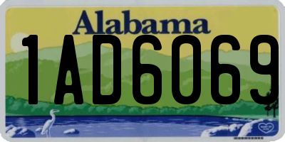 AL license plate 1AD6069