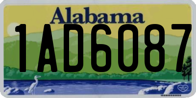 AL license plate 1AD6087
