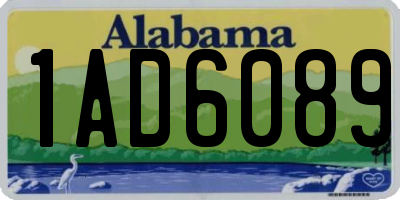 AL license plate 1AD6089