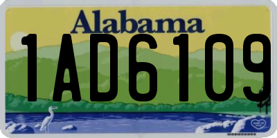 AL license plate 1AD6109