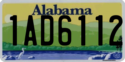 AL license plate 1AD6112