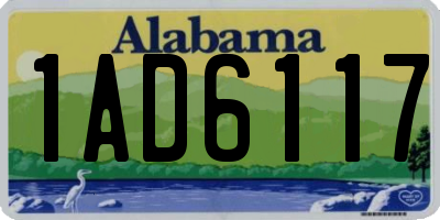 AL license plate 1AD6117