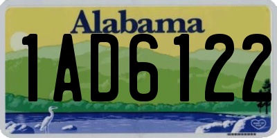 AL license plate 1AD6122