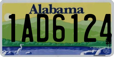 AL license plate 1AD6124
