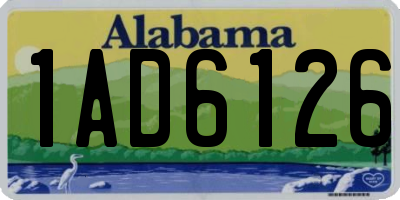 AL license plate 1AD6126