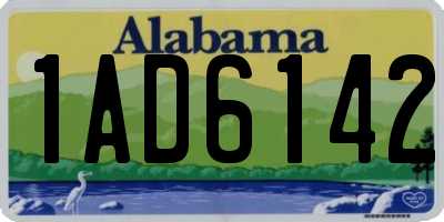 AL license plate 1AD6142