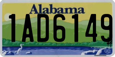 AL license plate 1AD6149