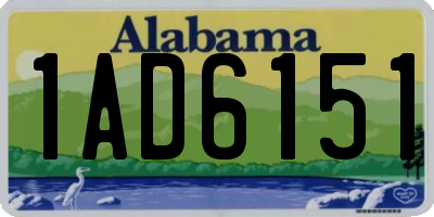 AL license plate 1AD6151