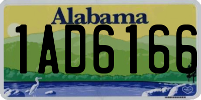 AL license plate 1AD6166