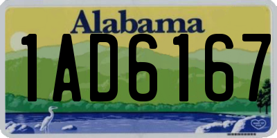 AL license plate 1AD6167