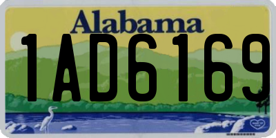 AL license plate 1AD6169