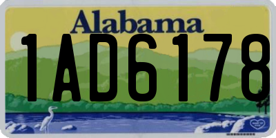 AL license plate 1AD6178