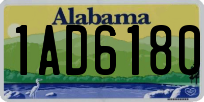 AL license plate 1AD6180