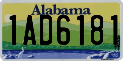 AL license plate 1AD6181