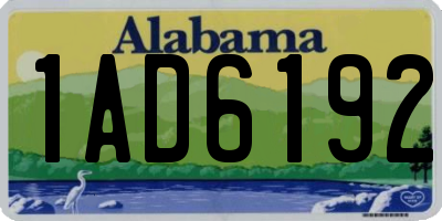 AL license plate 1AD6192