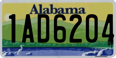 AL license plate 1AD6204