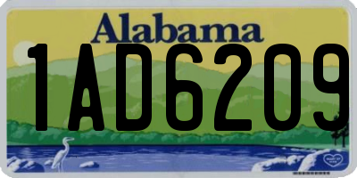 AL license plate 1AD6209