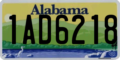 AL license plate 1AD6218