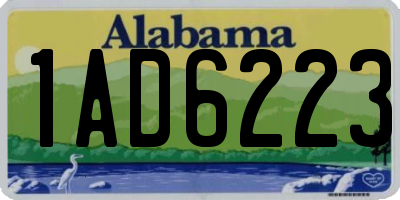 AL license plate 1AD6223