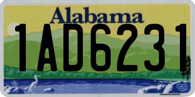 AL license plate 1AD6231