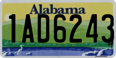 AL license plate 1AD6243