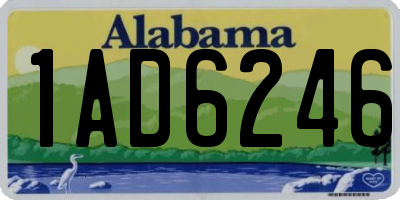 AL license plate 1AD6246