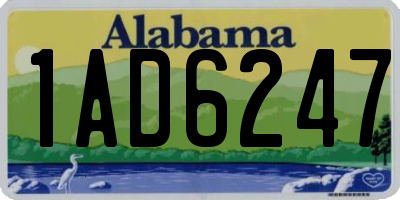AL license plate 1AD6247