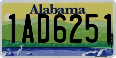 AL license plate 1AD6251