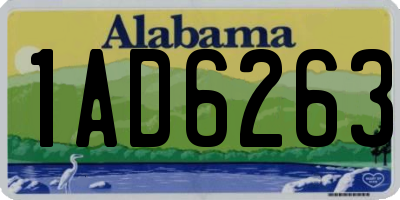 AL license plate 1AD6263