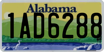 AL license plate 1AD6288