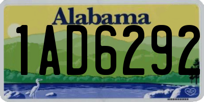 AL license plate 1AD6292
