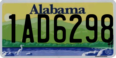 AL license plate 1AD6298