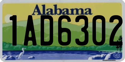 AL license plate 1AD6302