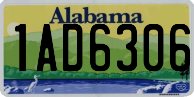 AL license plate 1AD6306