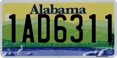 AL license plate 1AD6311