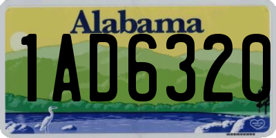 AL license plate 1AD6320