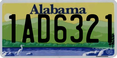 AL license plate 1AD6321