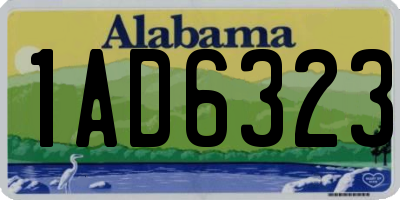 AL license plate 1AD6323