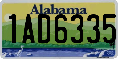AL license plate 1AD6335